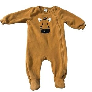 PL Baby size 3 month's pajamas brown with zebra